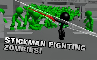 Image Stickman Killing Zombie 3D